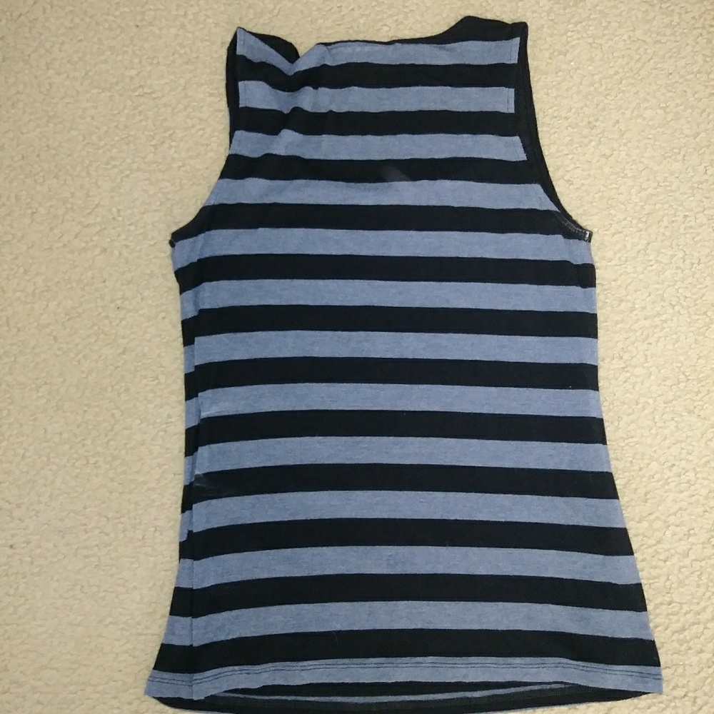 INC Navy & Black Striped Tank Top - Picture 4 of 8
